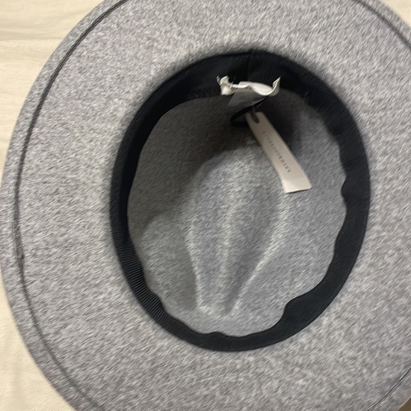 Anthropologie Grey Link Trimmed Fedora NWT - Picture 6 of 8